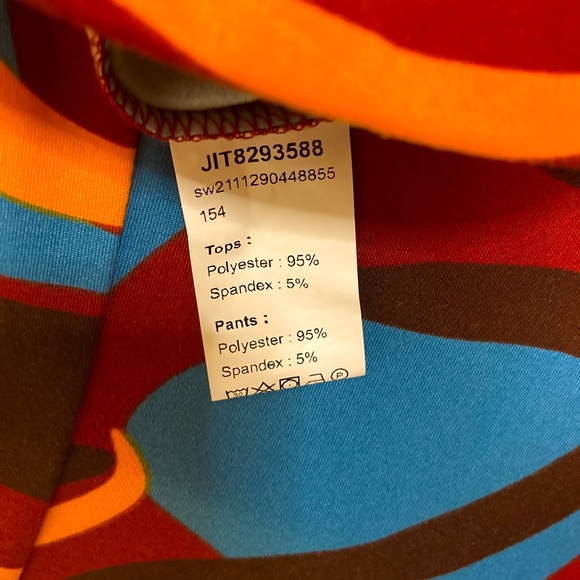 Multicolored Marble Print Flared Pants - Size Small - Picture 7 of 9